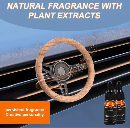 Universal Mini Steering Wheel Car perfume Long lasting Fragrance For AC Grill D-Shape Air Conditioner